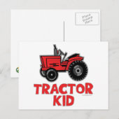 Red Tractor Kid Postkarte (Vorne/Hinten)