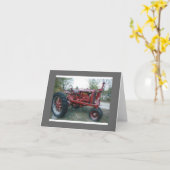 Red Tractor Note Card Karte (Gelbe Blume)