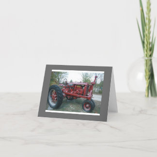 Red Tractor Note Card Karte