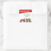 Red Tractor Party Umschlag Aufkleber (Tasche)