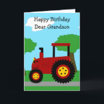 Red Tractor Personalisiert Grandson Birthday Karte<br><div class="desc">Grußkarte roten Traktor Design Enkel Geburtstagskarte. Passen Sie diese Geburtstagskarte mit jedem beliebigen Text an und lassen Sie sie dann ausdrucken und an Sie senden oder laden Sie sie sofort auf Ihr Mobiltelefon herunter. Wenn Sie Hilfe bei der Anpassung benötigen, kontaktieren Sie uns über den Link auf dieser Seite. Traktordesign...</div>
