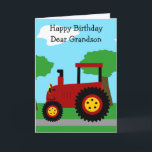 Red Tractor Personalisiert Grandson Birthday Karte<br><div class="desc">Grußkarte roten Traktor Design Enkel Geburtstagskarte. Passen Sie diese Geburtstagskarte mit jedem beliebigen Text an und lassen Sie sie dann ausdrucken und an Sie senden oder laden Sie sie sofort auf Ihr Mobiltelefon herunter. Wenn Sie Hilfe bei der Anpassung benötigen, kontaktieren Sie uns über den Link auf dieser Seite. Traktordesign...</div>