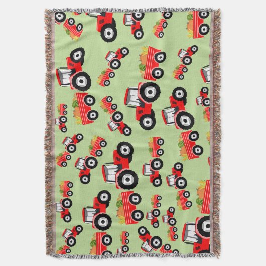 Red Tractor Truck Farm Produzieren Decke (Vorderseite Vertikal)