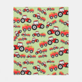 Red Tractor Truck Farm Produzieren Fleecedecke (Vorderseite)
