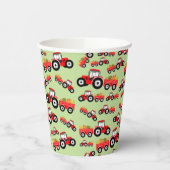 Red Tractor Truck Farm Produzieren Pappbecher (Links)