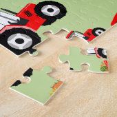 Red Tractor Truck Farm Produzieren Puzzle (Seite)
