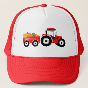 Red Tractor Truck Farm Produzieren Truckerkappe