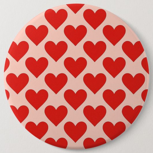 Red, traditional Valentine's day heart Button (Vorderseite)