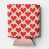 Red, traditional Valentine's day heart Dosenkühler (Rückseite)