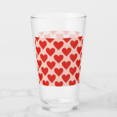 Red, traditional Valentine's day heart Glas (Rückseite)
