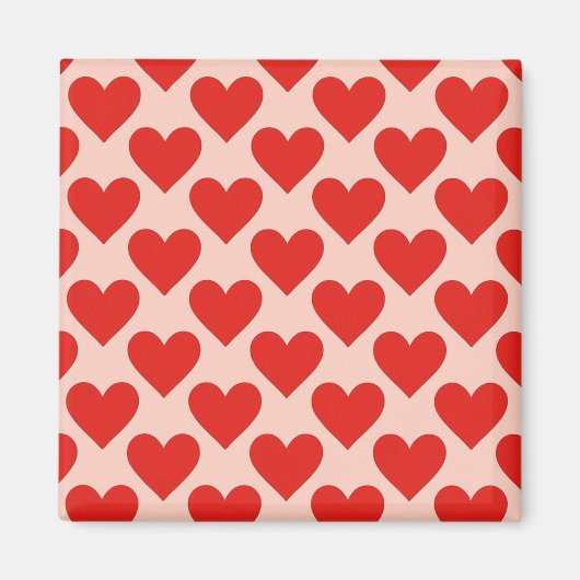 Red, traditional Valentine's day heart Magnet (Vorne)