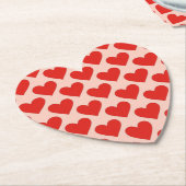 Red, traditional Valentine's day heart Untersetzer (angewinkelt)
