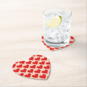 Red, traditional Valentine's day heart Untersetzer (Vor Ort)