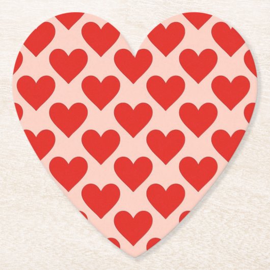 Red, traditional Valentine's day heart Untersetzer (Vorderseite)