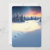 Red Train Christmas Tree Holiday Party Einladung (Rückseite)