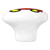 Red Train Design Personalised Keramikknauf (Seitenansicht)