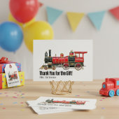 Red Train Flat Danke Karte