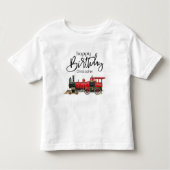 Red Train Happy Birthday "Your Name" Kleinkind T-shirt (Vorderseite)
