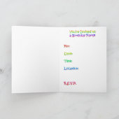 Red Traktor mit Balloons Party Einladung Card (Innenseite)