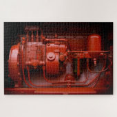 Red Traktor Motor. Puzzle (Horizontal)