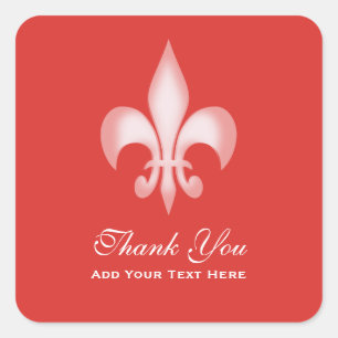 Red Transparency Lilie Vielen Dank Quadratischer Aufkleber