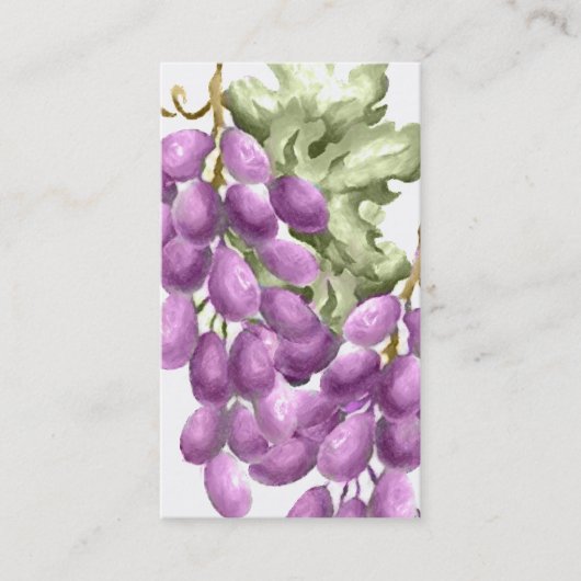 Red Trauben Business Card Visitenkarte (Vorderseite)