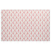 Red Treble Clef Muster Fabric Stoff (Yard (91,4 cm))