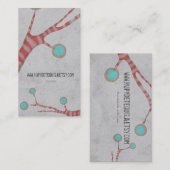 Red Tree bedrückte handgemachte Visitenkarte (Vorne/Hinten)