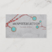 Red Tree bedrückte handgemachte Visitenkarte (Rückseite)