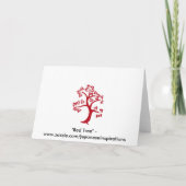 Red Tree Christmas Card Feiertagskarte (Rückseite)