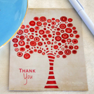 Red Tree Dankeschön an die Dankeschön-Karte Postkarte