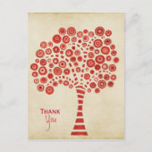 Red Tree Dankeschön an die Dankeschön-Karte Postkarte (Vorderseite)
