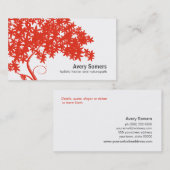 Red Tree Holistic Healer Naturopath Business Card Visitenkarte (Vorne/Hinten)