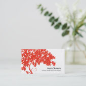 Red Tree Holistic Healer Naturopath Business Card Visitenkarte (Stehend Vorderseite)