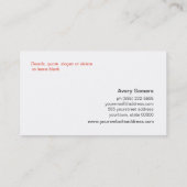 Red Tree Holistic Healer Naturopath Business Card Visitenkarte (Rückseite)