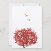Red Tree Humming Bird Hochzeitseinladung Einladung (Rückseite)