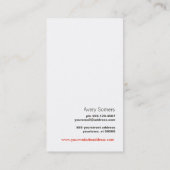 Red Tree Logo Einfache weiße Visitenkarte (Rückseite)