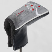 Red Tree of Hearts Personalisierter Golf Head Cove Golf Headcover (3/4 Vorderseite)