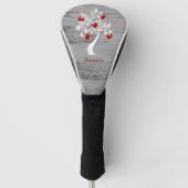 Red Tree of Hearts Personalisierter Golf Head Cove Golf Headcover (Vorderseite)