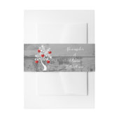 Red Tree of Hearts Wedding Invite Bly Band (Vorderseite Beispiel)