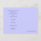 Red Tree on Perwinkle Wedding Save the Date Ankündigungspostkarte (Rückseite)