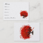 Red Tree Roots Wirbel Herz Visitenkarte (Vorne/Hinten)