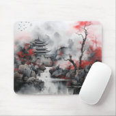Red Tree und Asiatisches Haus Mousepad (Mit Mouse)