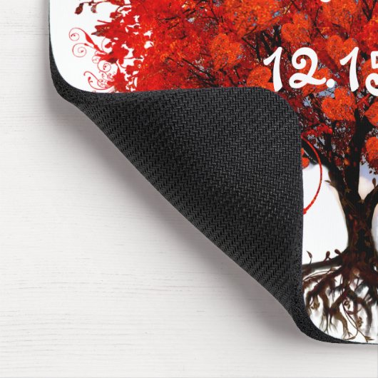 Red Tree Wedding Mouse Pad Mousepad (Ecke)