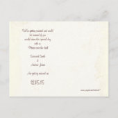 Red Tree Wedding speichern das Datum Ankündigungspostkarte (Rückseite)