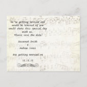 Red Tree Wedding speichern das Datum Ankündigungspostkarte (Rückseite)