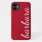 Red Trendy Script Personalisiert Case-Mate iPhone Hülle (Rückseite)