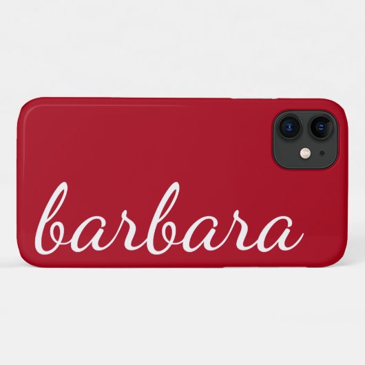 Red Trendy Script Personalisiert Case-Mate iPhone Hülle (Rückseite (Horizontal))