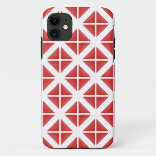 Red Trendy Triangle Pattern Case-Mate iPhone Hülle (Rückseite)