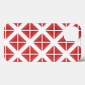Red Trendy Triangle Pattern Case-Mate iPhone Hülle (Rückseite (Horizontal))